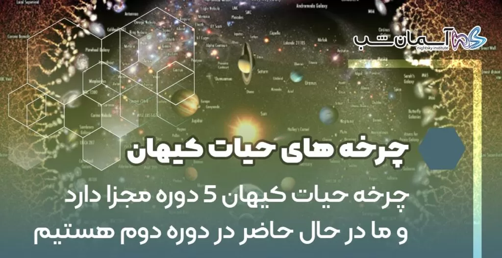 چرخه حیات کیهان ۵ دوره مجزا دارد و ما در حال حاضر در دوره دوم هستیم
